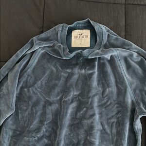 Hollister Blue Velvet Retro StyleSweatshirt